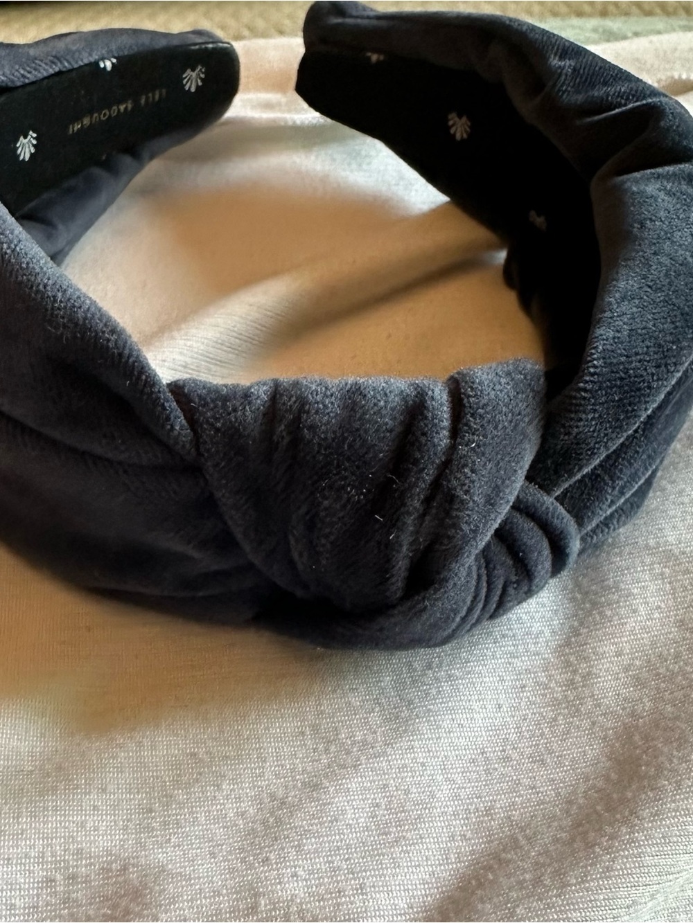 Lele Sadoughi Navy Velvet Knotted Headband - Women Accessories